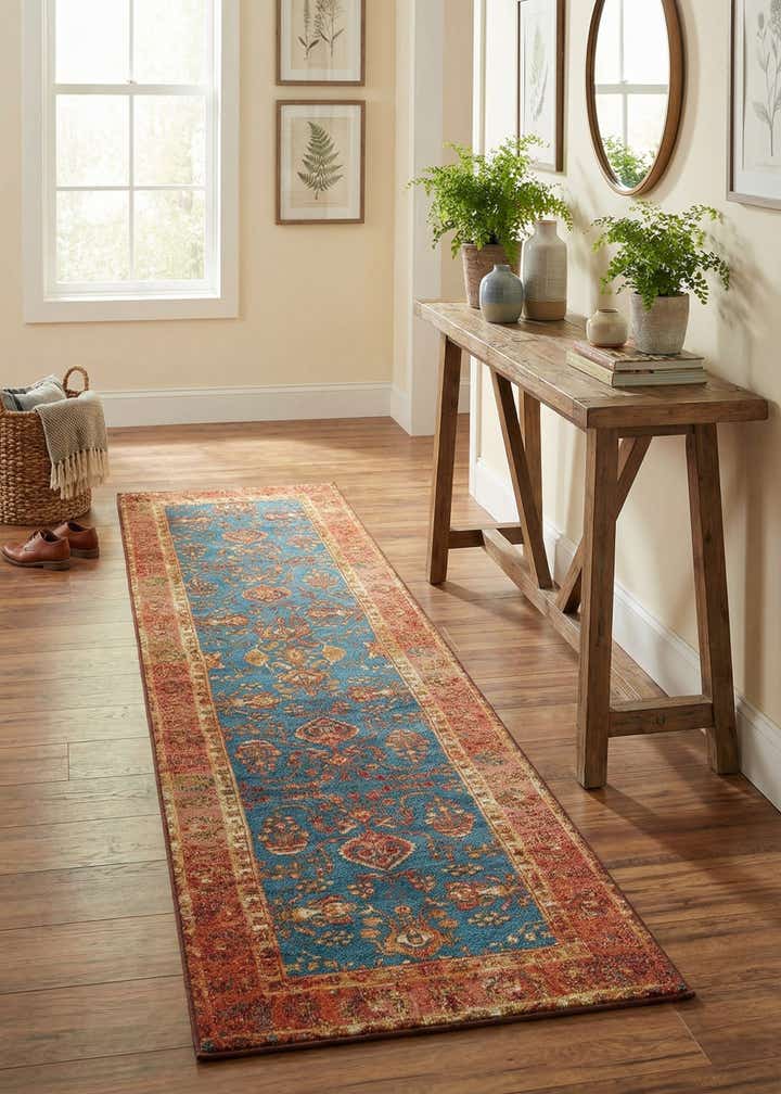 2' 7 x 10' Easy-Clean Traditional Indoor / Outdoor Runner Rug