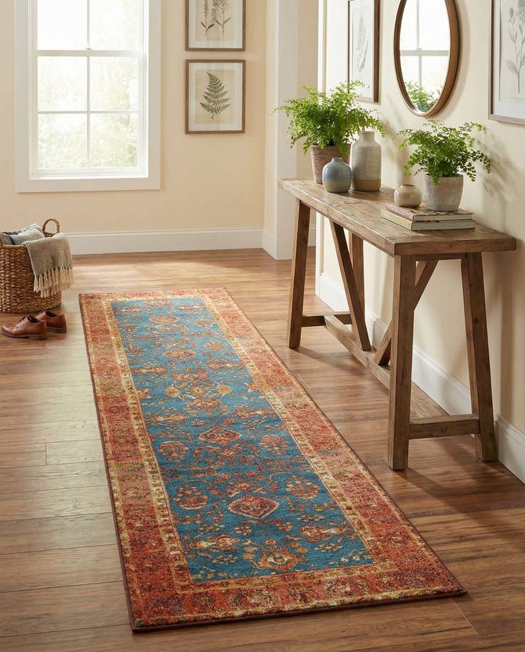 Detail image of 2' 7 x 10' Easy-Clean Traditional Indoor / Outdoor Runner Rug
