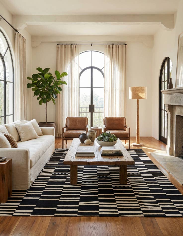 Detail image of 8' 4 x 9' 8  Hand Woven Kilim Modern Wool Rug