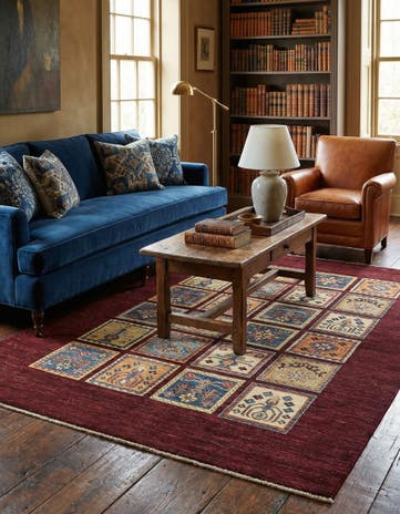 5' 7 x 8' Hand Knotted Ariana Ziegler Rug