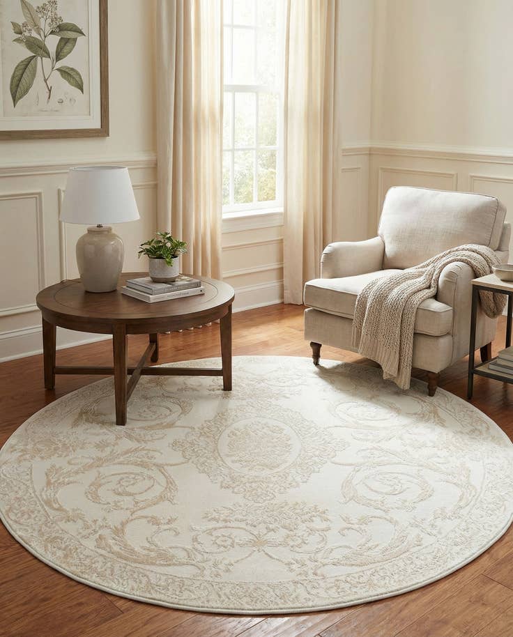 Detail image of 5' 3 x 5' 3 Finsbury Round Rug