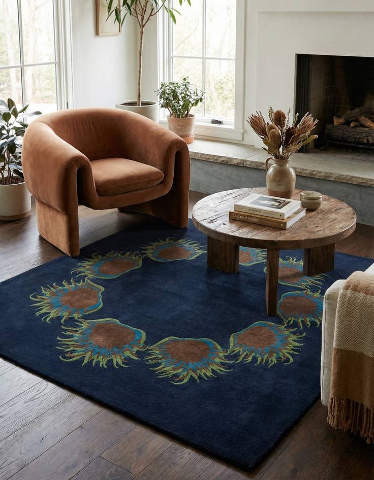 Detail image of 7' 6 x 7' 7 Luna Wool Square Rug