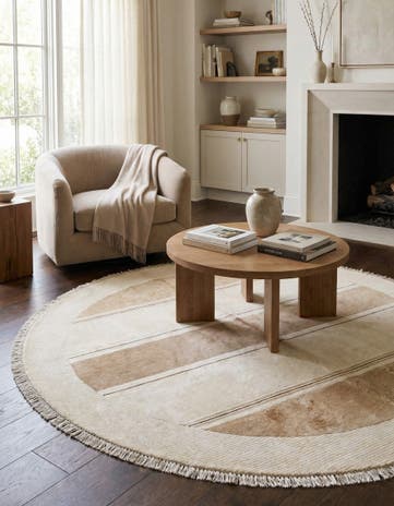 6' 5 x 6' 5 Hand Knotted Darya Wool Round Rug