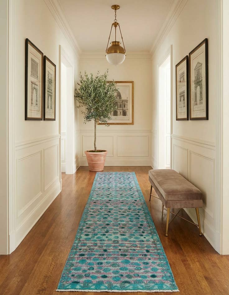 Detail image of 3' 1 x 15' 9  Hand Knotted Darya Wool Runner Rug