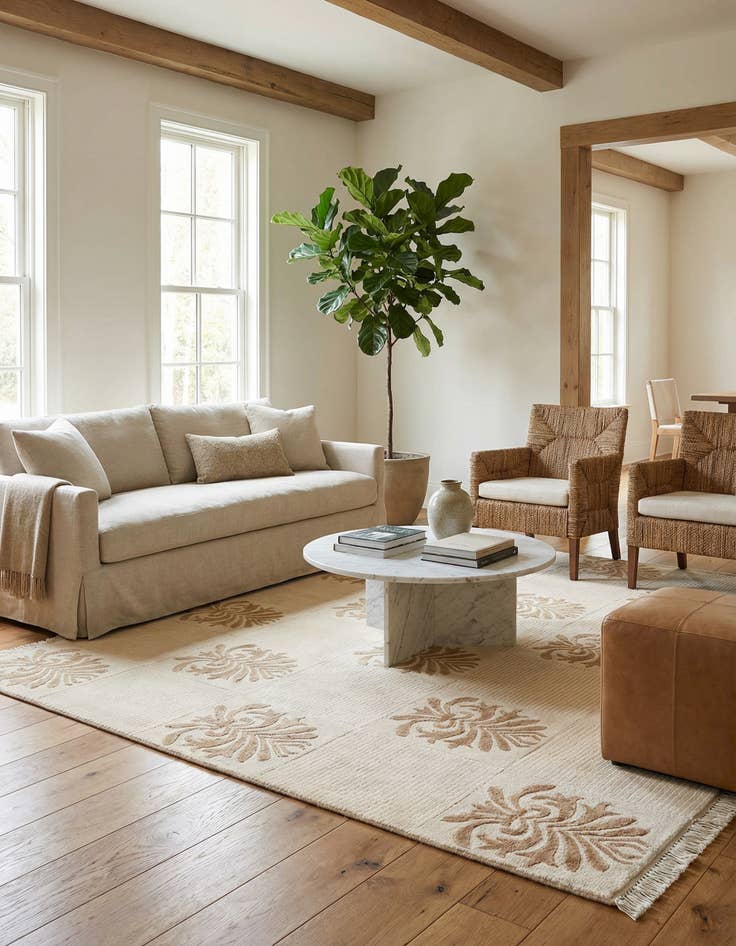 Detail image of 4' 11 x 6' 8  Hand Knotted Darya Wool Rug