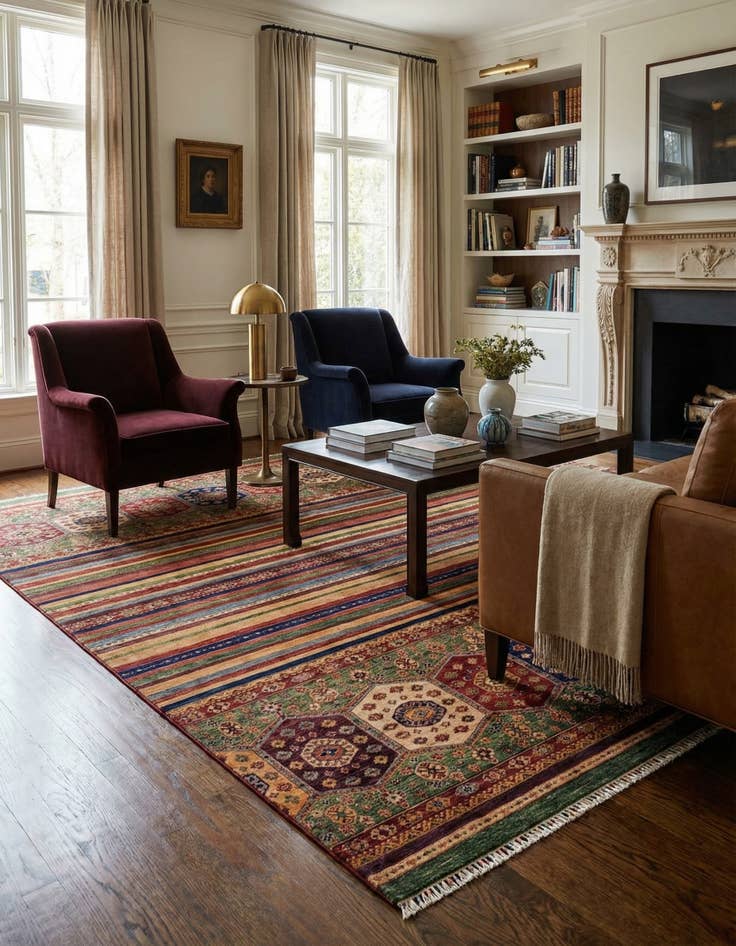 Detail image of 8' 10 x 12' 2  Hand Knotted Ariana Ziegler Rug