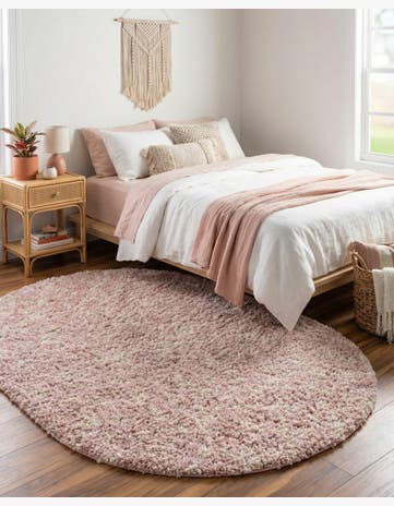 4' x 6' Moroccan Trellis Shag Oval Rug