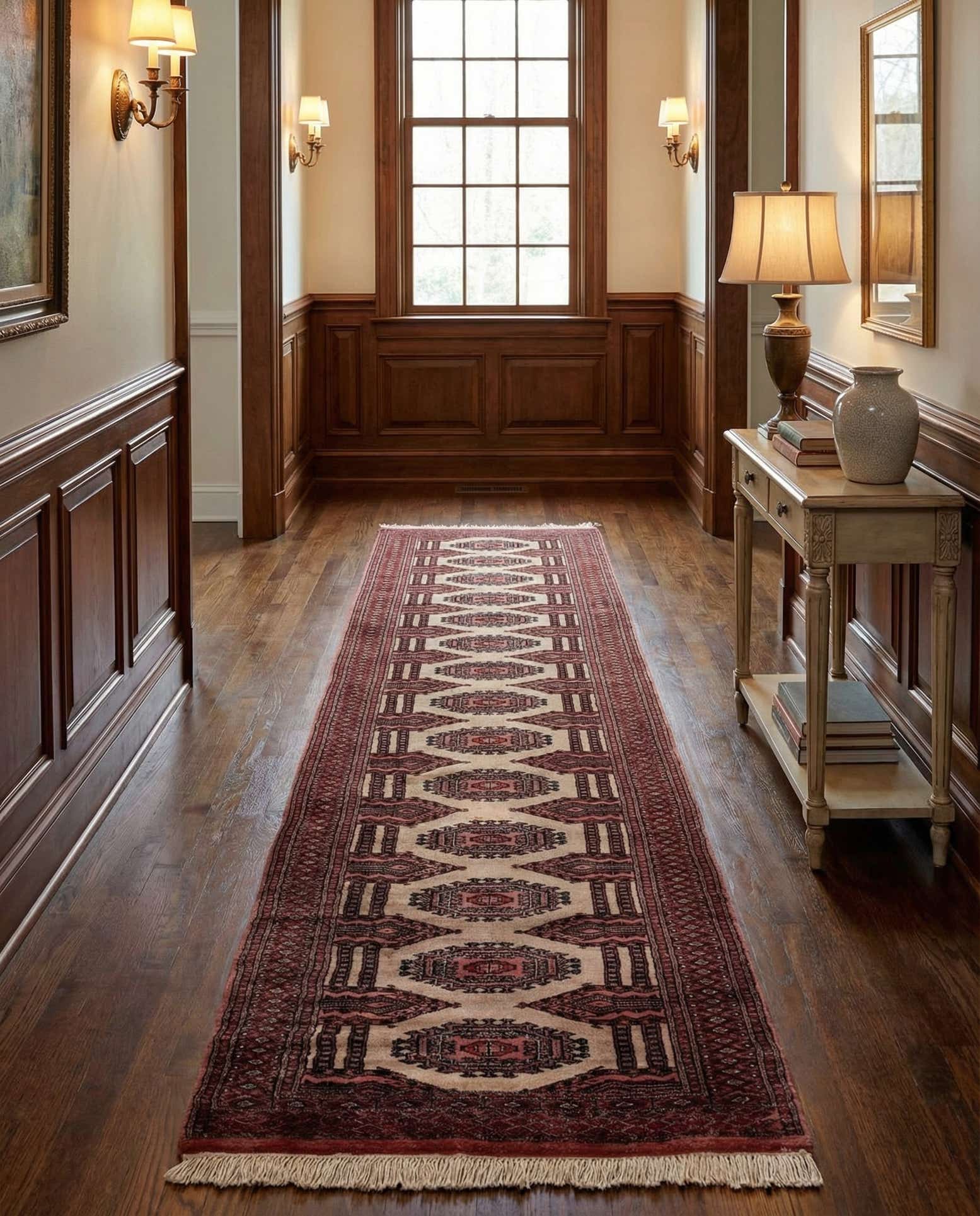 3' 3 x 10' 2 Hand Knotted Bokhara Oriental Wool Runner Rug