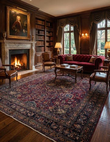 8' 6 x 11' 1 Hand Knotted Mashad Persian Wool Rug