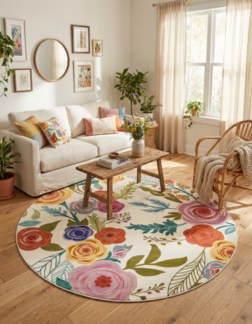 7' x 7' Blossom Round Rug