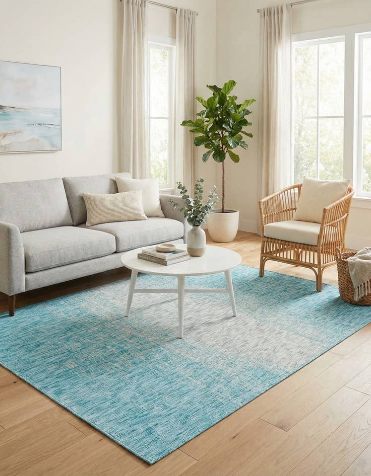 Detail image of 6' x 9'  Washable Modern Indoor / Outdoor Rug
