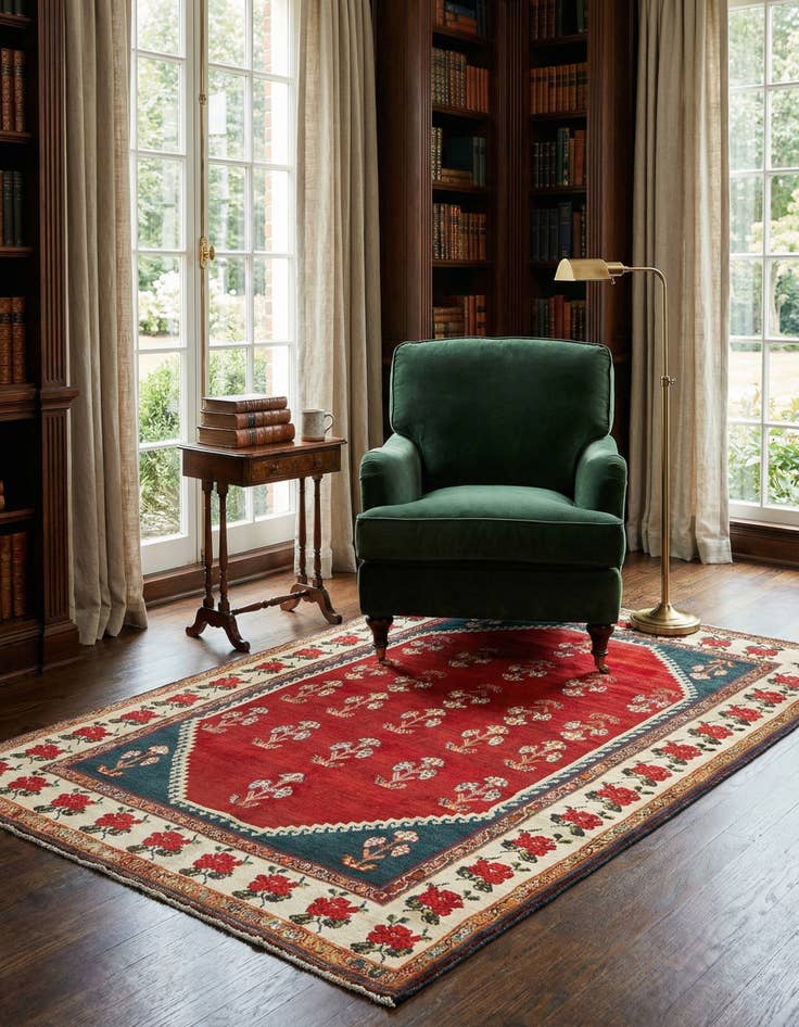 Detail image of 5' x 8' 1 Gabbeh Wool Rug