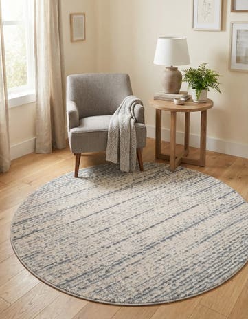Cream Oasis Round Rug
