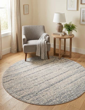 Cream Oasis Round Rug