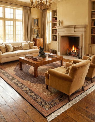 6' 7 x 9' 10 Tabriz Wool Rug