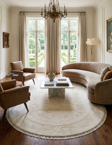 6' 6 x 9' 8 Hand Knotted Darya Wool Oval Rug