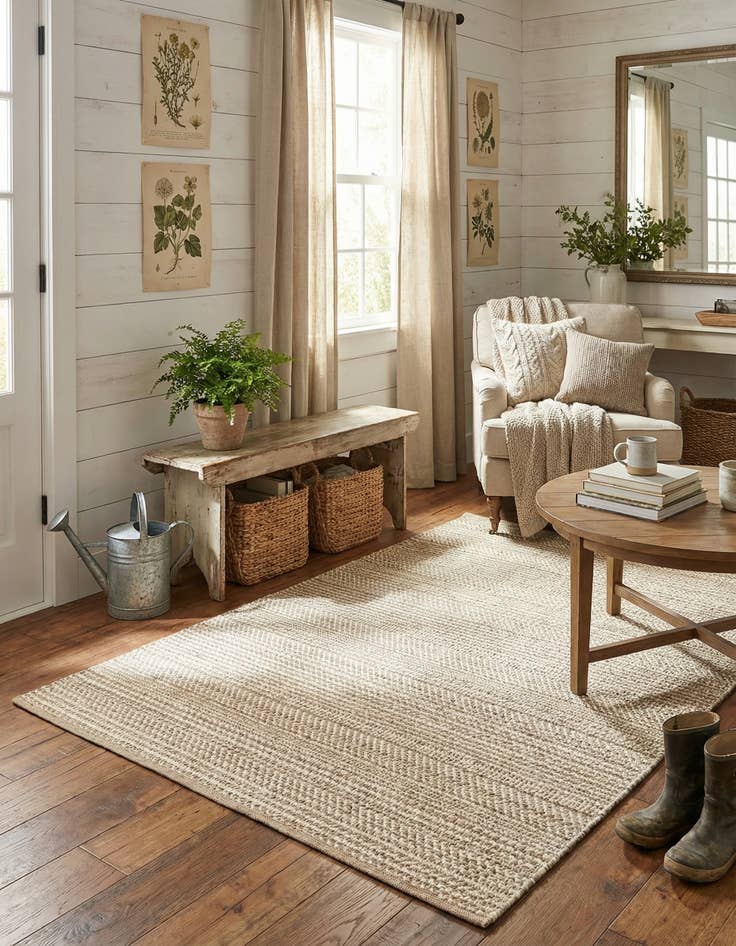 Detail image of 4' 1 x 6' 1 Cottage Farm Rug