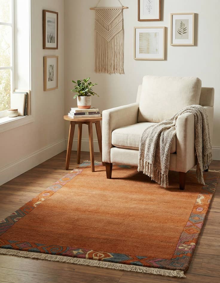 Detail image of  3' 1 x 5' 2  Hand Knotted Nepal Wool Rug