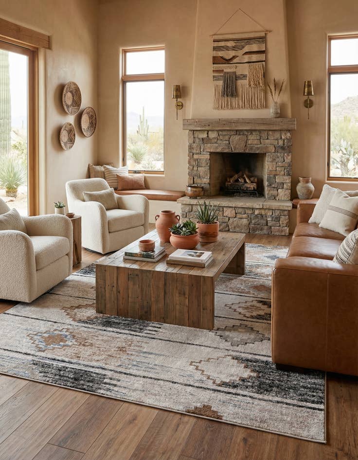 Detail image of 10' x 13' Eco Southwestern Rug