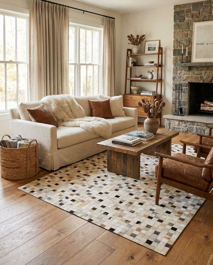 5' x 7' 10 Cowhide - Patchwork Rug