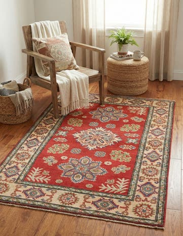 3' 3 x 5' 5 Hand Knotted Kazak Rug