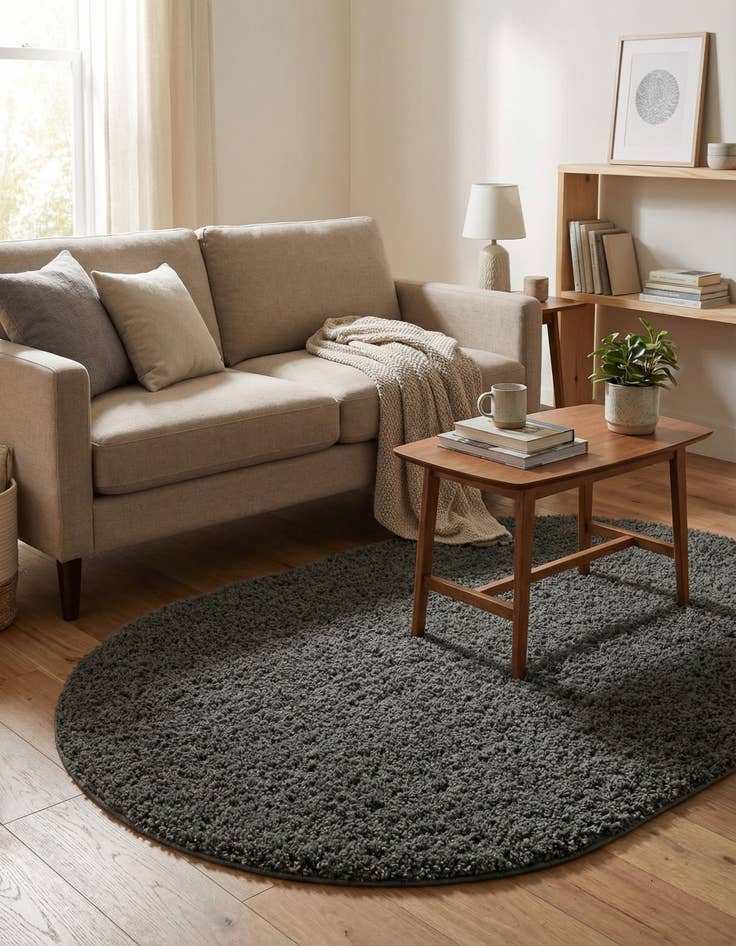 Detail image of  3' 3 x 5' 3 Everyday Shag Oval Rug