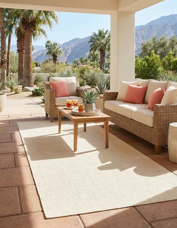 Pebble Stones Easy-Clean Jill Zarin Palm Springs Indoor / Outdoor Runner Rug