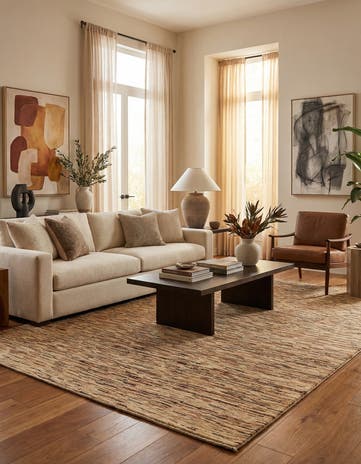 6' 5 x 9' 8 Hand Knotted Modern Ziegler Rug