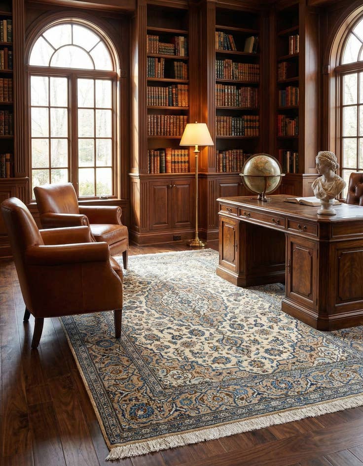 Detail image of 6' 6 x 10' 2 Kerman Wool Rug