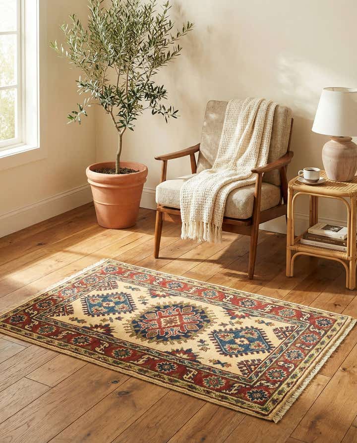2' 7 x 4' 1 Hand Knotted Kazak Rug