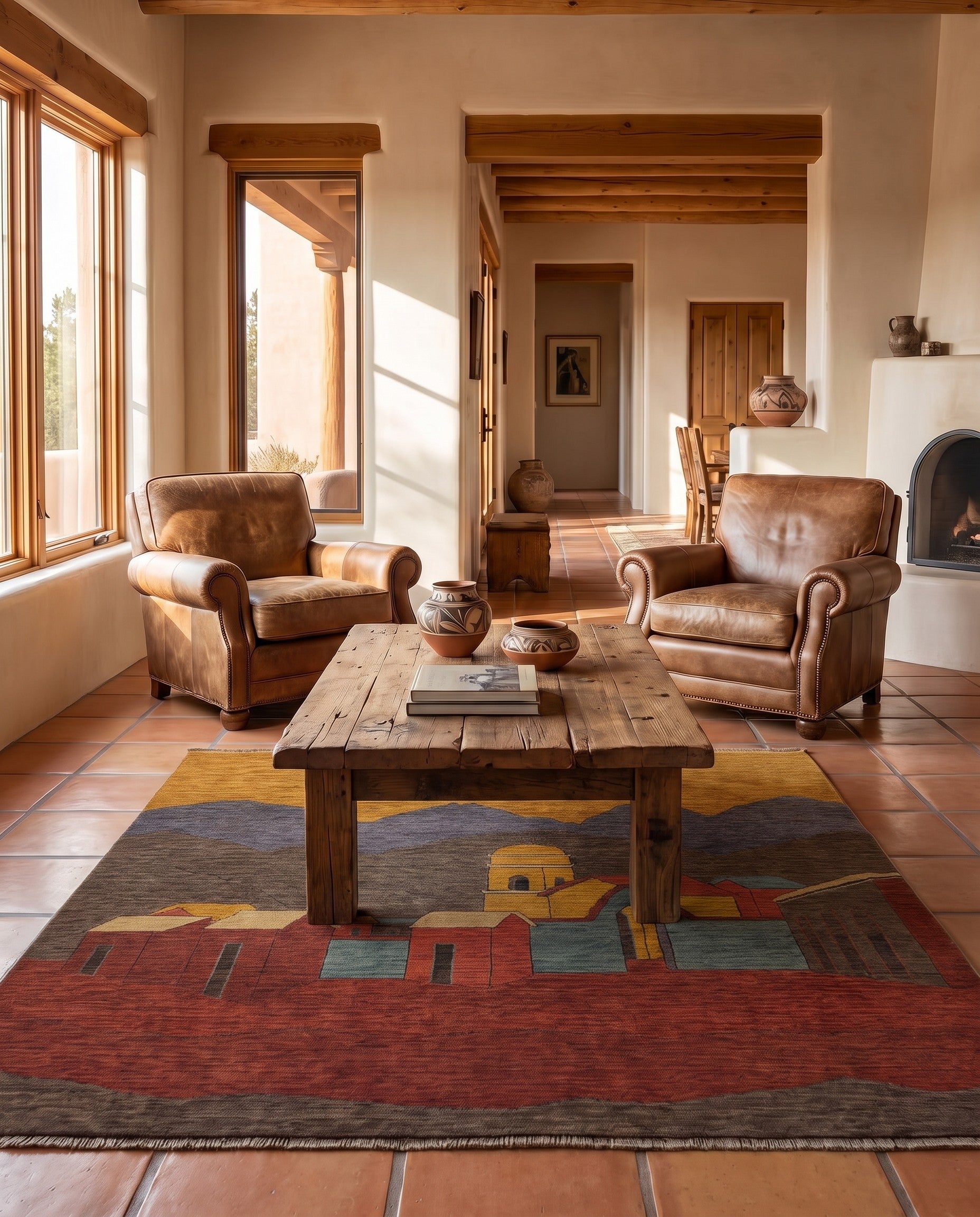 6' 6 x 6' 6 Hand Knotted Ziegler Modern Square Rug