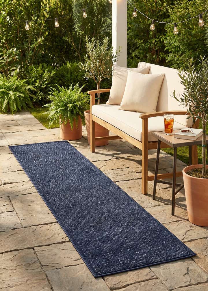 2' 7 x 12' Easy-Clean Sabrina Soto Indoor / Outdoor Runner Rug