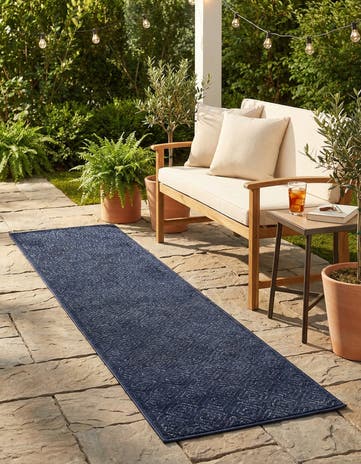 2' 7 x 12' Easy-Clean Sabrina Soto Indoor / Outdoor Runner Rug