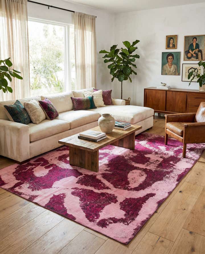 5' 9 x 7' 4 Hand Knotted Ultra Vintage Persian Wool Rug