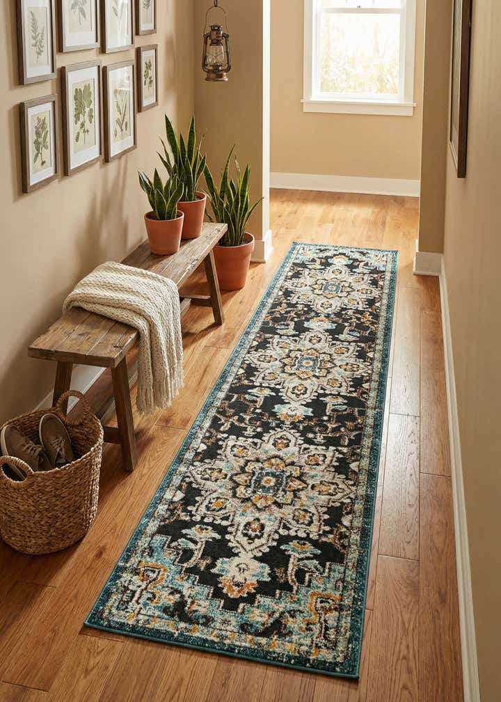 2' 7 x 12' Easy-Clean Casablanca Indoor / Outdoor Runner Rug