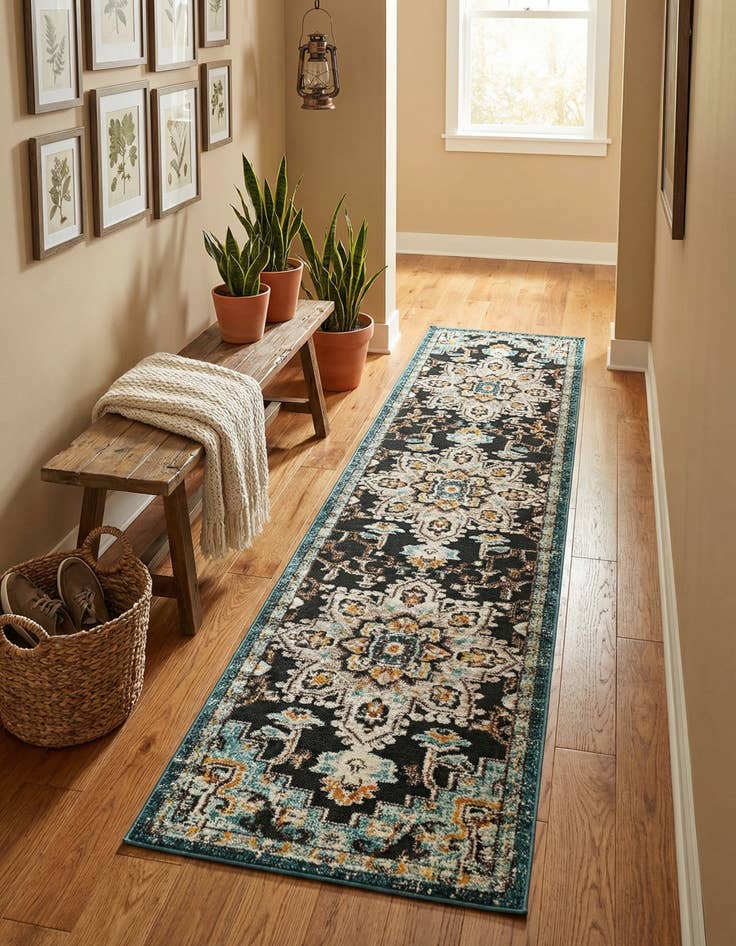 Detail image of 2' 7 x 12'  Washable Casablanca Indoor / Outdoor Runner Rug