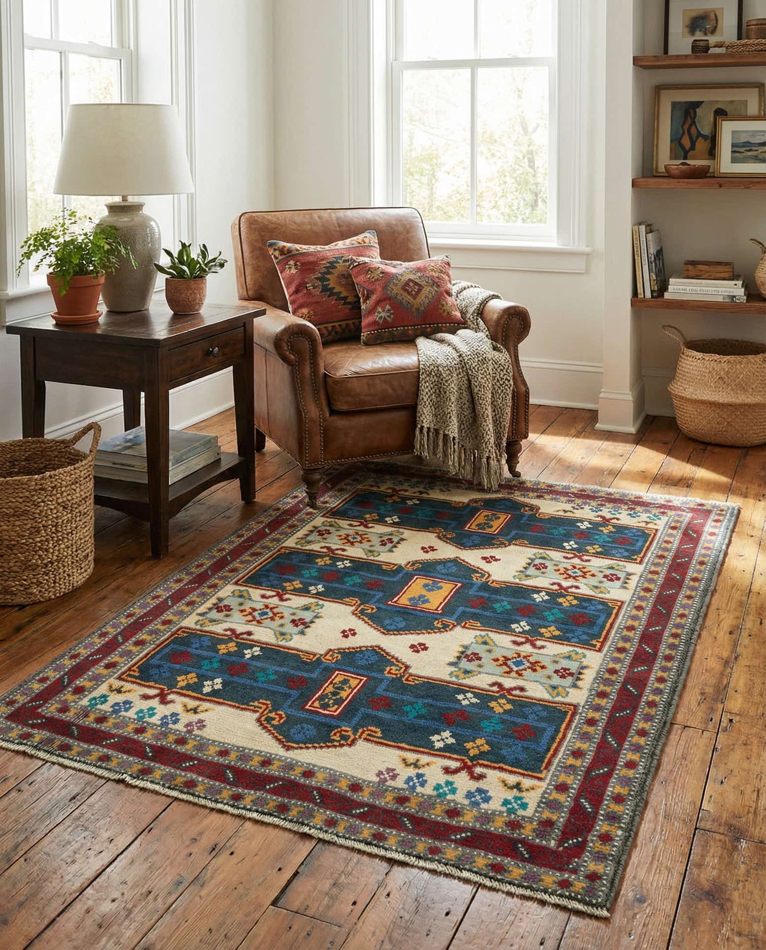 3' 5 x 4' 9 Hand Knotted Balouch Rug
