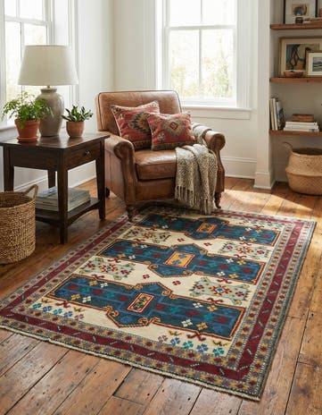 3' 5 x 4' 9 Hand Knotted Balouch Rug