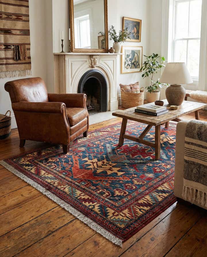 3' 10 x 5' 11 Hand Knotted Kazak Wool Rug