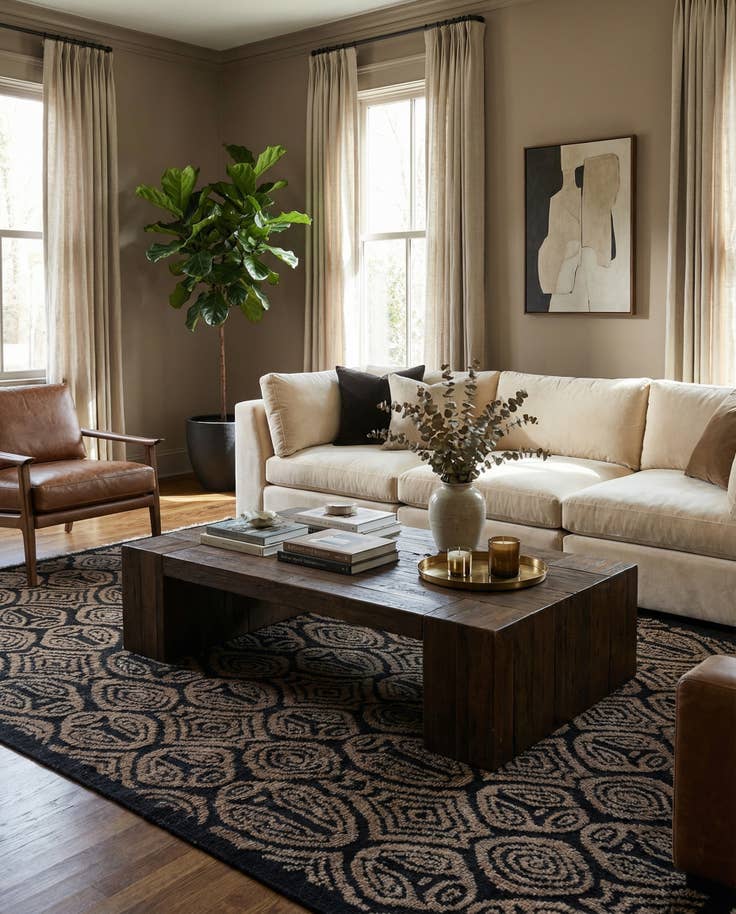 Detail image of 6' 3 x 9' 9 Hand Knotted Darya Wool Rug