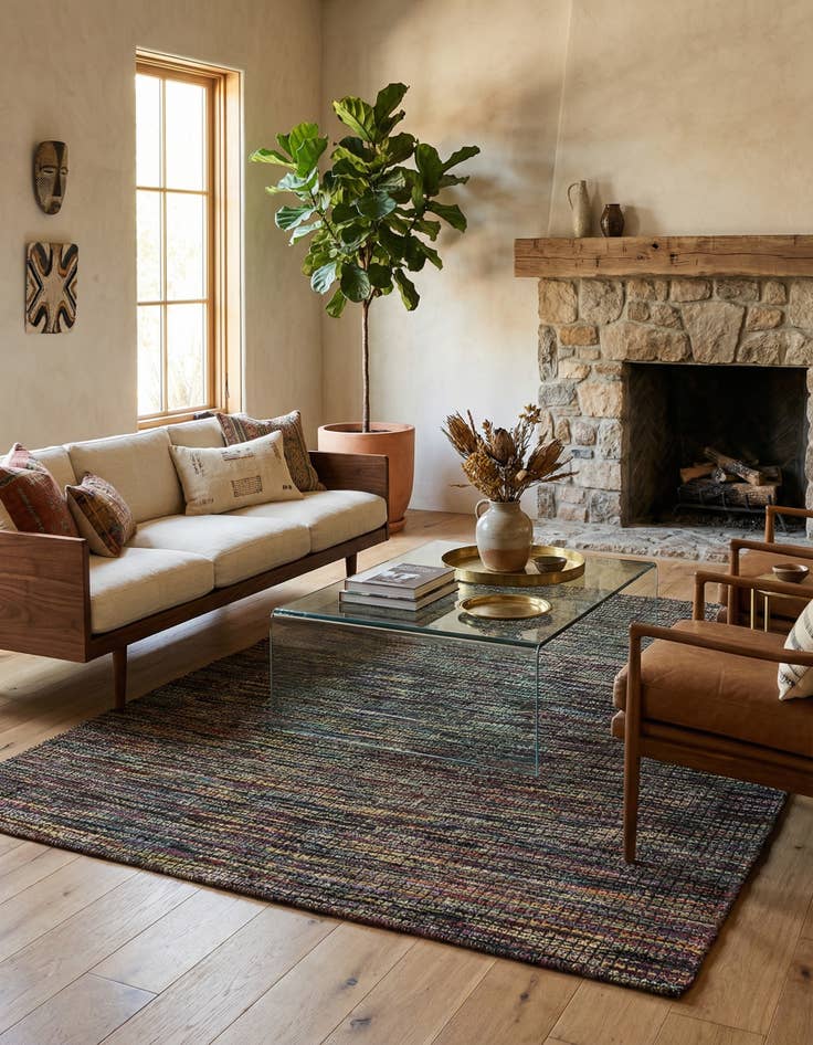 Detail image of 5' 5 x 8'  Hand Knotted Darya Wool Rug