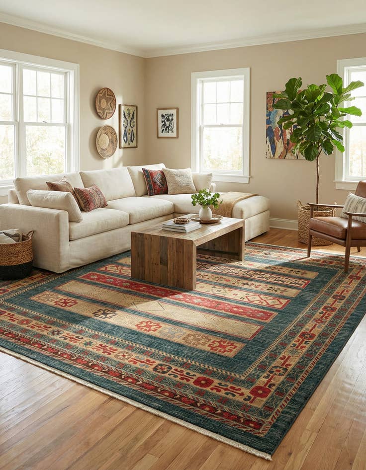 Detail image of  12' x 12' Kashkuli Gabbeh Square Rug