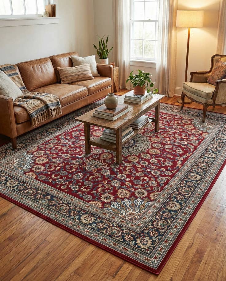Detail image of 7' 10 x 10' Easy-Clean Traditional Indoor / Outdoor Rug