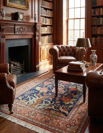 3' 7 x 5' 5 Ghom Silk Rug