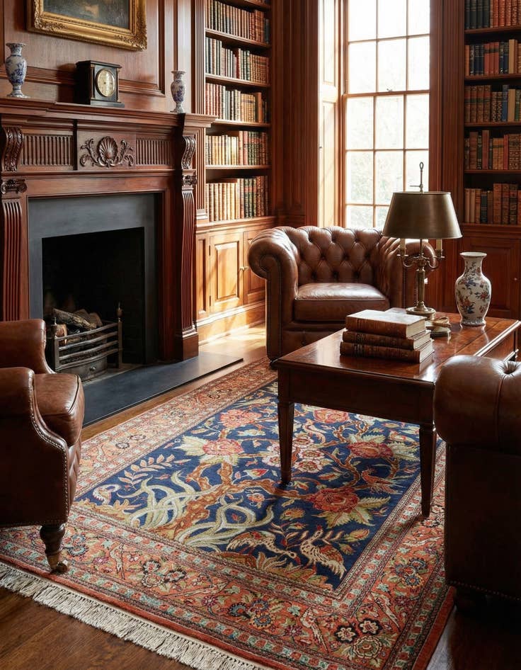 Detail image of 3' 7 x 5' 5 Ghom Silk Rug