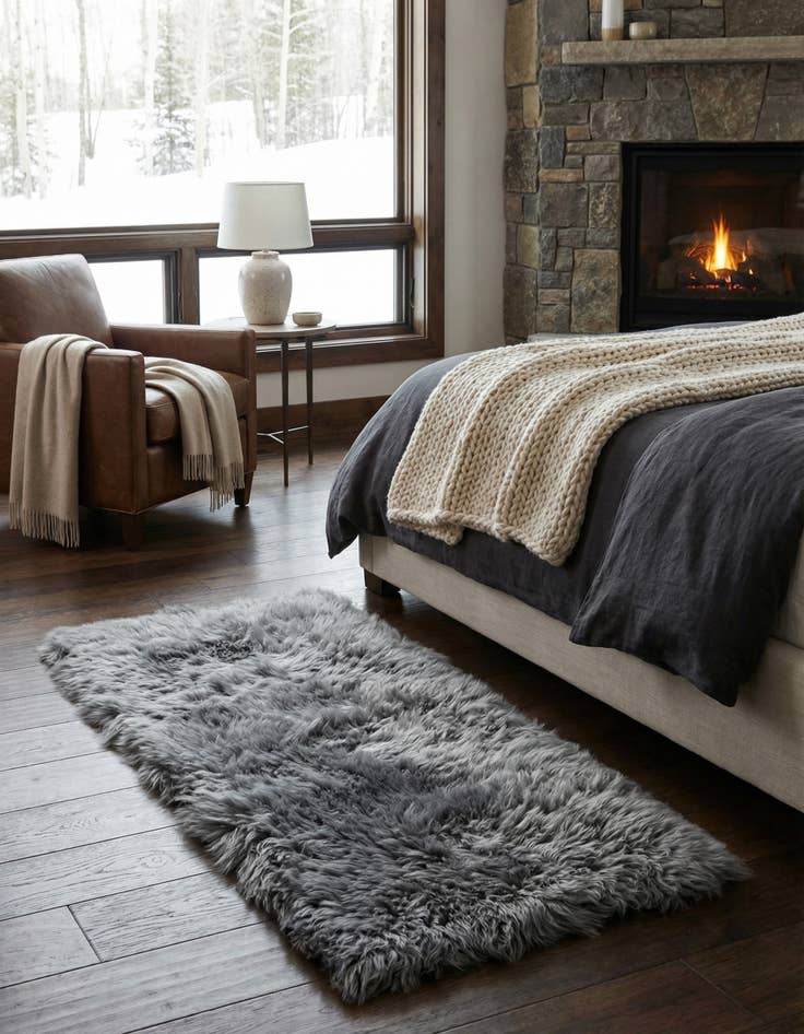 Detail image of 2' x 4' Sheepskin Runner Rug