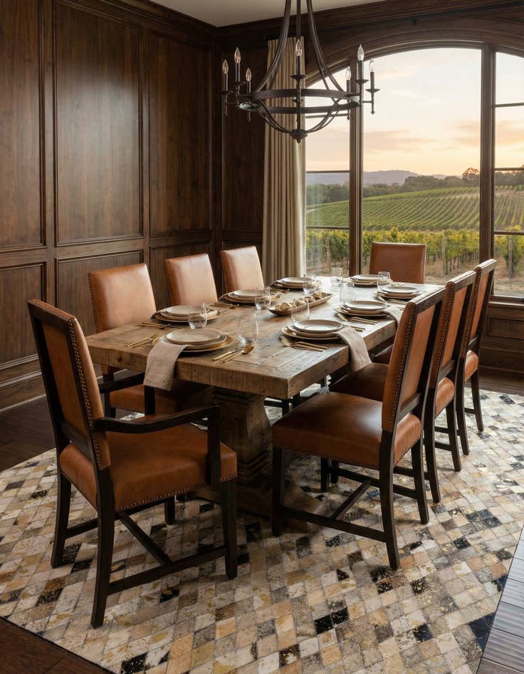 Detail image of  5' 1 x 7' 11 Cowhide - Patchwork Rug