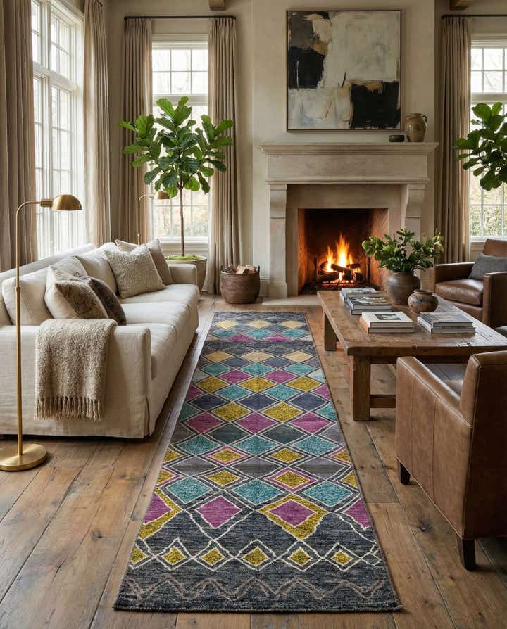 5' x 15' 2 Hand Knotted Moroccan Wool Runner Rug