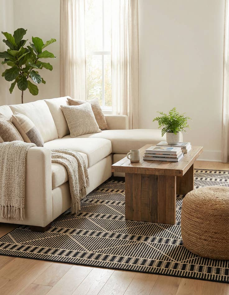 Detail image of 7' x 10' Easy-Clean Trellis Indoor / Outdoor Rug