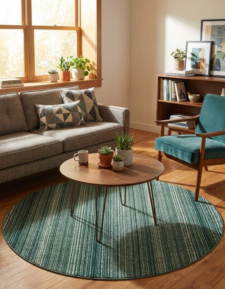 Detail image of  6' 3 x 6' 3 Gemstone Round Rug